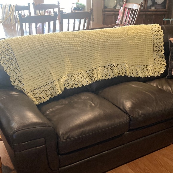 Hand Crocheted Oversized Afghan - 66” x 90” - Picture 4 of 15